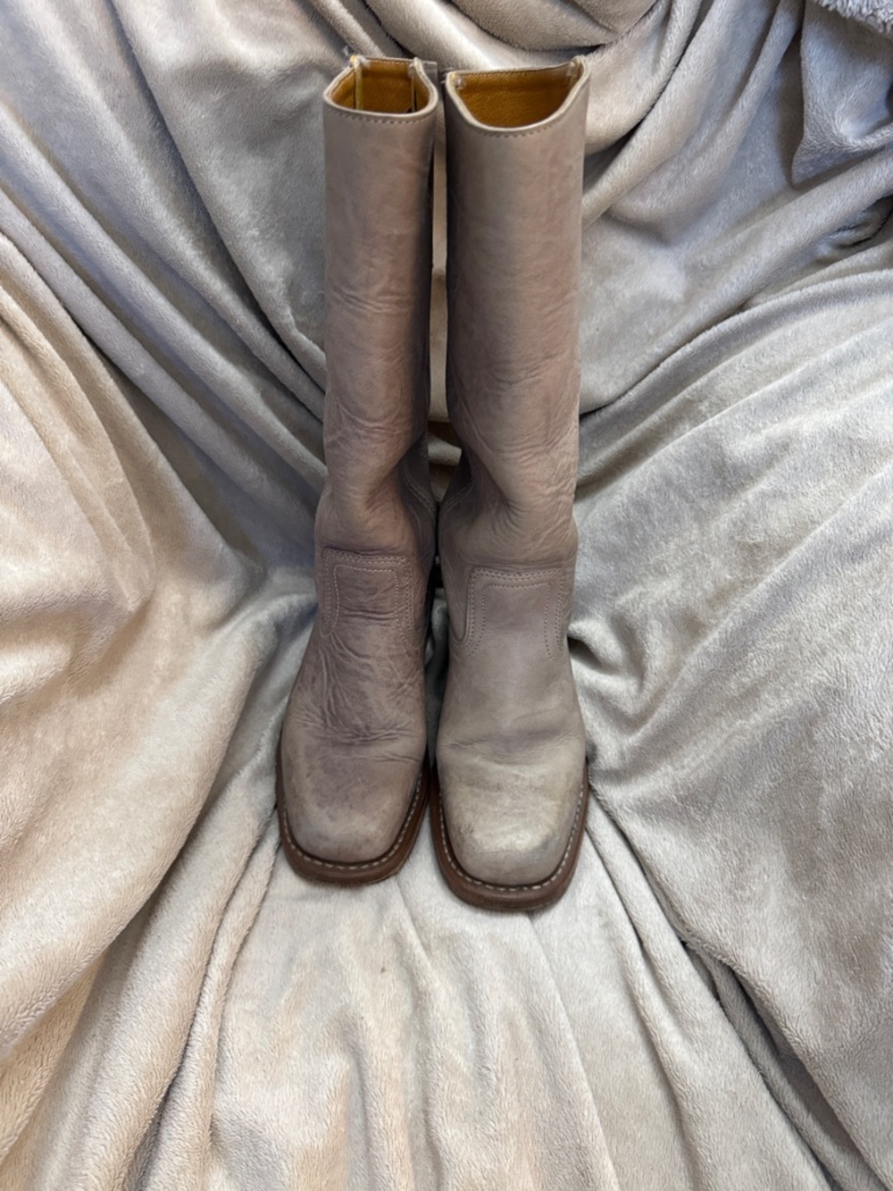 Frye Tall Leather Boots in Lilac